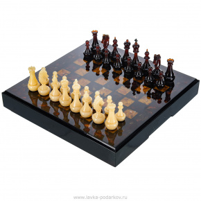 Шахматы янтарные "Камелот" 33х33 см, фотография 0. Интернет-магазин ЛАВКА ПОДАРКОВ