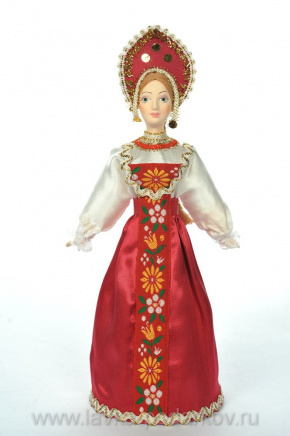 Кукла «Девичий праздничный костюм Костромская область», фотография 0. Интернет-магазин ЛАВКА ПОДАРКОВ