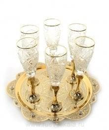  Златоуст Набор под шампанское "Торжество" (в футляре) 00688