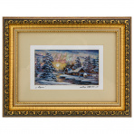 Картина перламутровая "Зимний пейзаж" 27х21 см