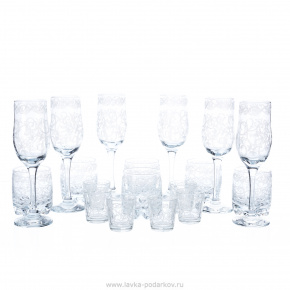 Питейный набор "Вдохновение" (6 бокалов + 6 стаканов + 6 стопок), фотография 0. Интернет-магазин ЛАВКА ПОДАРКОВ