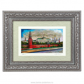 Картина перламутровая "Вид на Большой Кремлевский дворец" 44х34 см, фотография 0. Интернет-магазин ЛАВКА ПОДАРКОВ