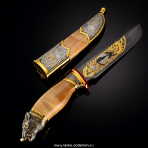 Нож сувенирный "Кабан" Златоуст, фотография 0. Интернет-магазин ЛАВКА ПОДАРКОВ