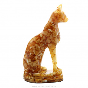 Скульптура из янтаря "Кошка Бастет", фотография 0. Интернет-магазин ЛАВКА ПОДАРКОВ