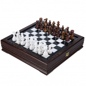 Шахматы из натурального камня 32х32 см, фотография 0. Интернет-магазин ЛАВКА ПОДАРКОВ