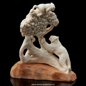 Скульптура из кости "Леопард", фотография 0. Интернет-магазин ЛАВКА ПОДАРКОВ