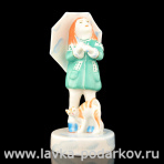 Фарфоровая статуэтка "Девочка с зонтиком Оленька"
