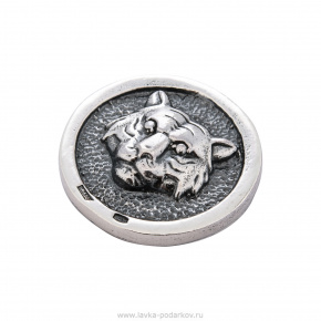 Монета на удачу "Тигр" из серебра 925*, фотография 0. Интернет-магазин ЛАВКА ПОДАРКОВ