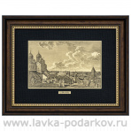 Офорт черно-белый "Вид на Москву с балкона императорского дворца" 30х40 см