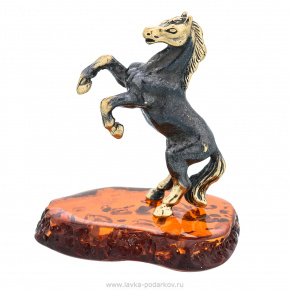 Статуэтка с янтарем "Лошадь", фотография 0. Интернет-магазин ЛАВКА ПОДАРКОВ