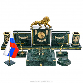 Письменный набор из натурального камня "Лев", фотография 0. Интернет-магазин ЛАВКА ПОДАРКОВ