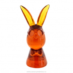 Статуэтка из янтаря "Умный кролик", фотография 0. Интернет-магазин ЛАВКА ПОДАРКОВ