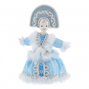 Фарфоровая кукла ручной работы "Снегурочка в голубом наряде", фотография 0. Интернет-магазин ЛАВКА ПОДАРКОВ