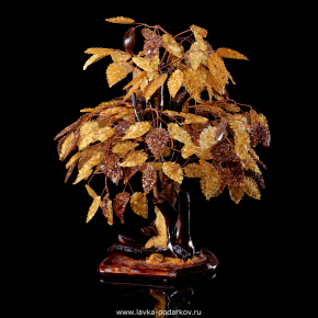 Денежное дерево из янтаря (22 ветки), фотография 0. Интернет-магазин ЛАВКА ПОДАРКОВ