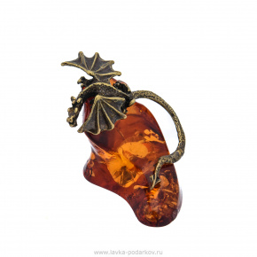 Статуэтка с янтарем "Дракон", фотография 0. Интернет-магазин ЛАВКА ПОДАРКОВ