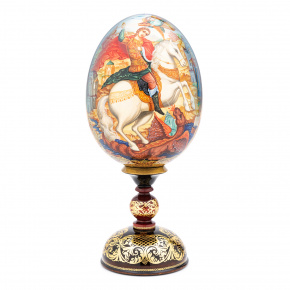 Яйцо пасхальное на подставке "Георгий Победоносец", фотография 0. Интернет-магазин ЛАВКА ПОДАРКОВ