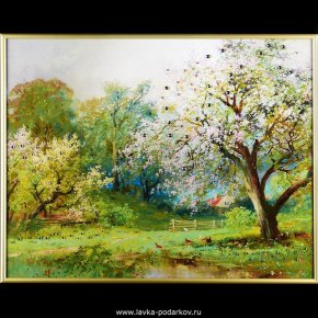 Картина "Яблони в цвету" Swarovski, фотография 0. Интернет-магазин ЛАВКА ПОДАРКОВ