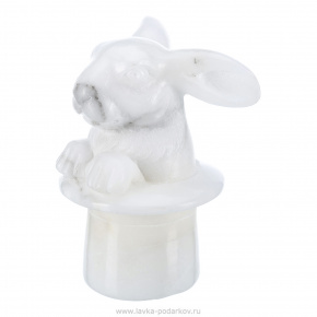 Скульптура из натурального камня "Кролик в шляпе". Ангидрид, фотография 0. Интернет-магазин ЛАВКА ПОДАРКОВ