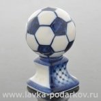 Скульптура "Мяч футбольный" Гжель