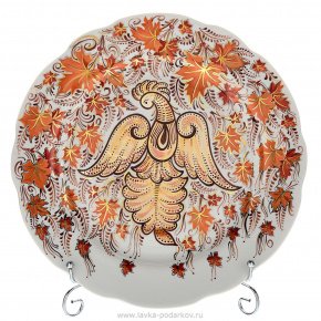 Сувенирная тарелка "Золотая осень" , фотография 0. Интернет-магазин ЛАВКА ПОДАРКОВ