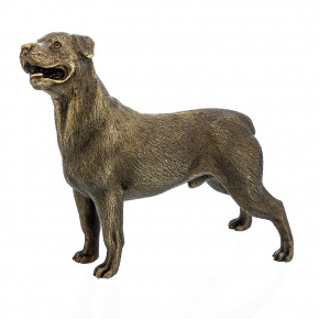 Бронзовая скульптура "Собака Ротвейлер", фотография 0. Интернет-магазин ЛАВКА ПОДАРКОВ