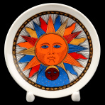 Коллекционная тарелка Русский лубок "Солнце"