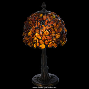 Настольная лампа из янтаря и бронзы. Высота 37 см, фотография 0. Интернет-магазин ЛАВКА ПОДАРКОВ