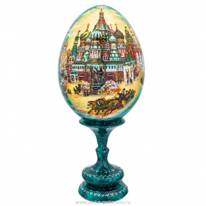 Яйцо пасхальное на подставке "Московские гуляния. ХВБ", фотография 0. Интернет-магазин ЛАВКА ПОДАРКОВ