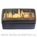 Лаковая миниатюра шкатулка "Московский Кремль". Холуй