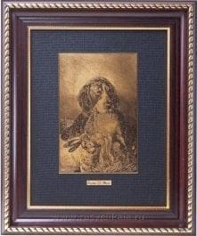  /25*32см Офорт черно-белый "Охота. Собака" 