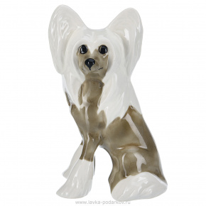 Фарфоровая статуэтка собаки "Китайская хохлатая", фотография 0. Интернет-магазин ЛАВКА ПОДАРКОВ
