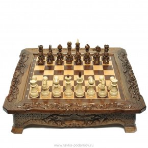 Шахматы из дерева резные, фотография 0. Интернет-магазин ЛАВКА ПОДАРКОВ