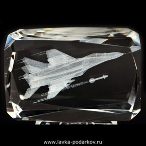 Лазерная графика Куб "Самолёт" , фотография 0. Интернет-магазин ЛАВКА ПОДАРКОВ