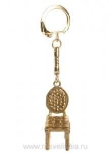 12878  Сувенир БРЕЛОК "Стул" 9 см Бронза