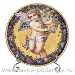 Декоративная тарелка на тематику религии "С днем ангела. Венок"