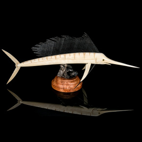 Скульптура из кости "Рыба парусник", фотография 0. Интернет-магазин ЛАВКА ПОДАРКОВ