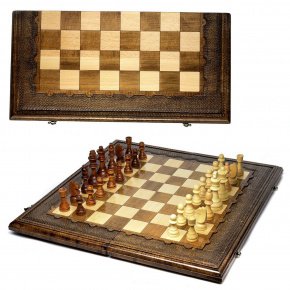 Шахматы-нарды из дерева резные, фотография 0. Интернет-магазин ЛАВКА ПОДАРКОВ
