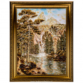 Картина янтарная "Водопад" 60 х 80 см, фотография 0. Интернет-магазин ЛАВКА ПОДАРКОВ