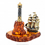 Статуэтка с янтарем "Корабль у маяка", фотография 4. Интернет-магазин ЛАВКА ПОДАРКОВ