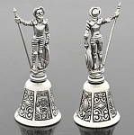 0017762 Бронза КОЛОКОЛЬЧИК "Рыцарь Дон Кихот"хромированный 11,5*4,5см