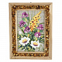 Панно в янтарной раме "Букет цветов" 12,5х16,5 см, фотография 3. Интернет-магазин ЛАВКА ПОДАРКОВ
