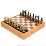 Шахматы деревянные с металлическими фигурами "Полтавская битва", фотография 1. Интернет-магазин ЛАВКА ПОДАРКОВ