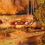 Картина янтарная "У лесного озера" 60 х 80 см, фотография 4. Интернет-магазин ЛАВКА ПОДАРКОВ