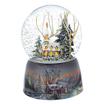  Стеклянный шар "Церквушка" со снегом RM23958-3