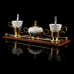 0030680 Златоуст Чайный набор "Снегири" на 2 персоны:2 ЧАШКИ+САХАРНИЦА+ПОДСТАВКА  в уп.