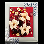 0055290-НП ПАННО "Лилии" янтарное шир.20см, высота 25см на бархате