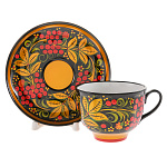 0074777 Хохлома Чайная пара "РЯБИНА" 