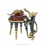 Статуэтка с янтарем "Кот и мышка на пуфике", фотография 4. Интернет-магазин ЛАВКА ПОДАРКОВ