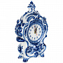 Часы настольные "Торжественные". Гжель, фотография 1. Интернет-магазин ЛАВКА ПОДАРКОВ