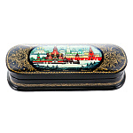 0070107/16*6см  Лаковая миниатюра Палех ШКАТУЛКА "Москва" Воронин